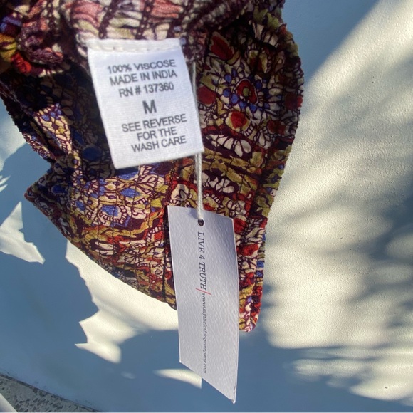 Boho Multicolor Mandala Print Crop Top Size Medium - Picture 6 of 6